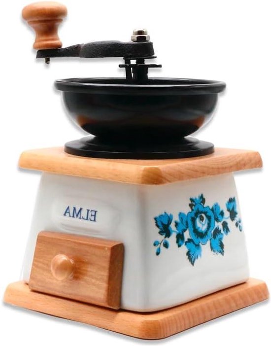 Handmatige koffiemolen, vintage stijl houten handmolen, molen handslinger koffiemolen, handkoffie geweest molen voor het maken van koffie, decoratie, beste cadeau