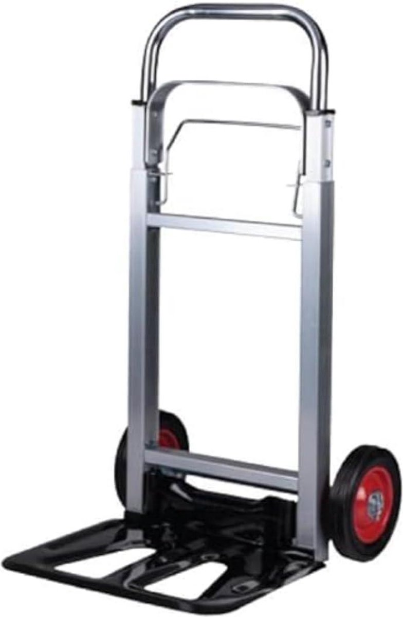 Inklapbare aluminium steekwagen 90 kg draagvermogen transportwagen voor verhuizingen camping en winkelen
