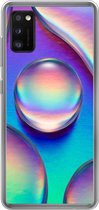 Geschikt voor Samsung Galaxy A41 hoesje - Water - Regenboog - Abstract - Siliconen Telefoonhoesje