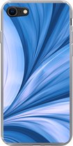 Geschikt voor iPhone SE 2020 hoesje - Blauw - Abstract - Design - Siliconen Telefoonhoesje