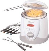 Bomann Fondue-friteuse 840 W Met handmatige temperatuursinstelling Wit, Grijs