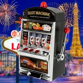 Decopatent® Spaarpot Slotmachine - Grote Money Box - Slot Machine met Led Licht en Geluid - Gokkast - Gok machine Spaarpot - 20 x 16 x 37 Cm