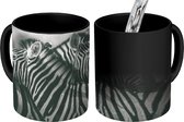 Magische Mok - Foto op Warmte Mok - Knuffelende zebra's - 350 ML