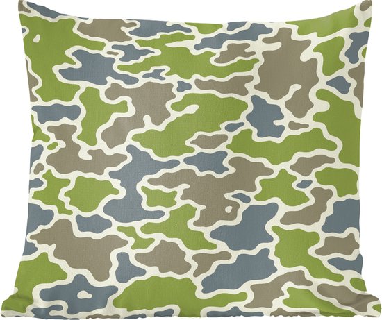 Sierkussens - Kussen - Groen camouflage patroon - 60x60 cm - Kussen van katoen