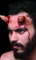 Partychimp Applicatie Hoorns Evil Devil Large Nep Bloed passend bij Halloween Kostuum Volwassenen - Latex - Rood