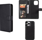 iPhone 13 Pro Max Hoesje - MobyDefend Luxe 2-in-1 Wallet Book Case Met Uitneembare Backcover - Zwart - GSM Hoesje - Telefoonhoesje Geschikt Voor: Apple iPhone 13 Pro Max