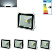 4 x LED schijnwerper 50W koel wit