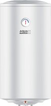 Aquamarin - Boiler - Elektrische boiler - Boiler 80 liter - Waterboiler - Waterverwarmer - Met ingebouwde thermometer - Antikalk - 1500W - 24,1 kg - Wit - H 95,5 cm x B 41 cm