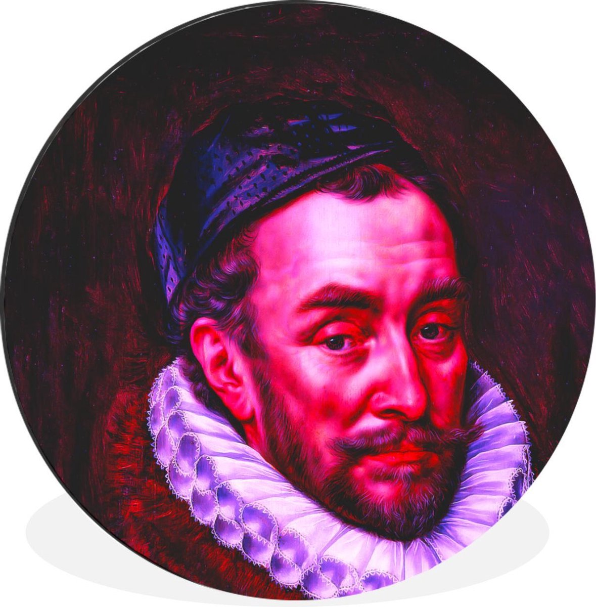 WallCircle - Wandcirkel - Muurcirkel - Willem van Oranje - Kunst - Verf - Aluminium - Dibond - 140x140 cm - Binnen en Buiten