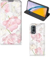Stand Case Hoesje Cadeau voor Mama OnePlus Nord 2 5G Smart Cover Mooie Bloemen