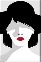 Walljar - Red Lips - Muurdecoratie - Poster