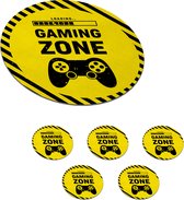 Onderzetters voor glazen - Rond - Gaming - Quotes - Controller - Gaming zone - Game - 10x10 cm - Glasonderzetters - 6 stuks