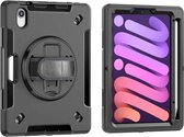 iPad mini 6 2021 Rugged Case pos stand - CaseBoutique - Effen Zwart - Kunststof