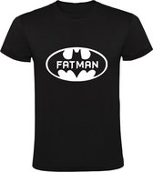 Fatman Heren t-shirt | Badman | super held | Gotham | dikzak | overgewicht | grappig | cadeau | Zwart