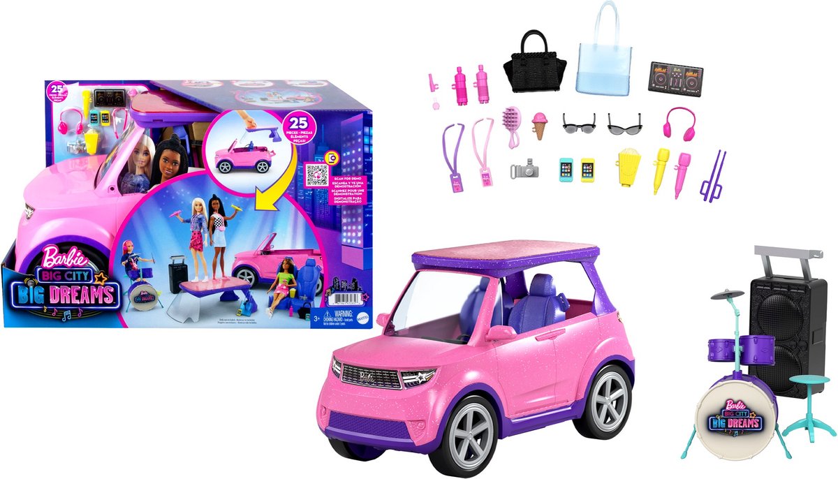 Barbie Carro Musical Big City Big Dreams - Autobrinca Online