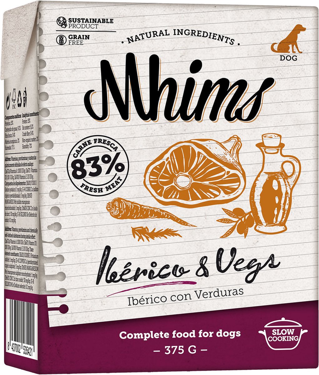 Mhims Dog Iberico Pork & Vegs 375 g