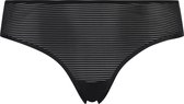 Hunkemöller Dames Lingerie Invisible brazilian Stripe mesh - Zwart - maat XS