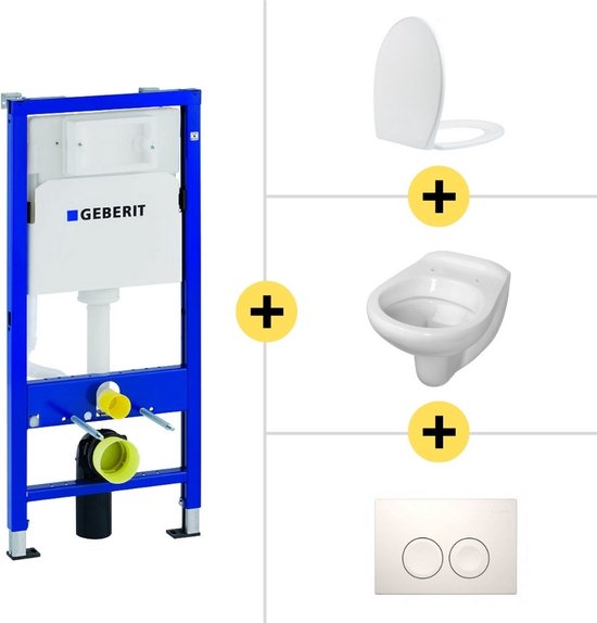 GEBERIT Duofix pack bâti-support encastrè et bouton poussoir DELTA