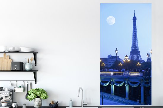 Affiche Tour Eiffel - Lune - Paris - 75x150 cm
