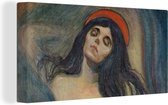Canvas Schilderij Madonna - Edvard Munch - 40x20 cm - Wanddecoratie