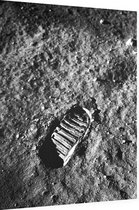 Apollo 11 lunar footprint (maanlanding) - Foto op Dibond - 60 x 80 cm