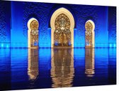 Kleurrijke hoofdpoort van de Grote Moskee in Abu Dhabi - Foto op Dibond - 60 x 40 cm