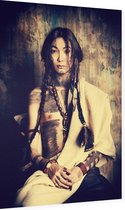 Amerikaanse indiaan  - Foto op Dibond - 40 x 60 cm