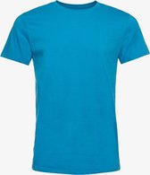 Unsigned heren T-shirt organic katoen - Blauw - Maat XXL