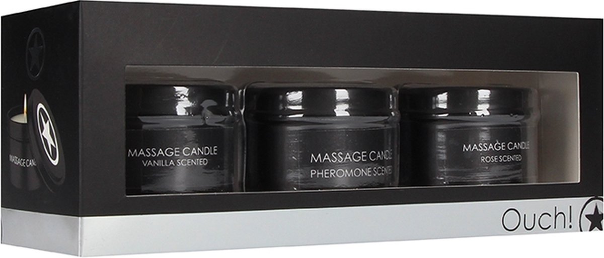 Massage Candle Set - 3 pieces - Pheromone. Vanilla Rose Scente