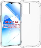 Oppo A16 / A16s / A54s Hoesje - MobyDefend Transparante Shockproof TPU Gelcase - Verstevigde Hoeken - Volledig Doorzichtig - GSM Hoesje - Telefoonhoesje Geschikt Voor: Oppo A16 / O