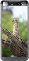 Geschikt voor Samsung Galaxy A80 hoesje - Stokstaartje - Tak - Boom - Siliconen Telefoonhoesje