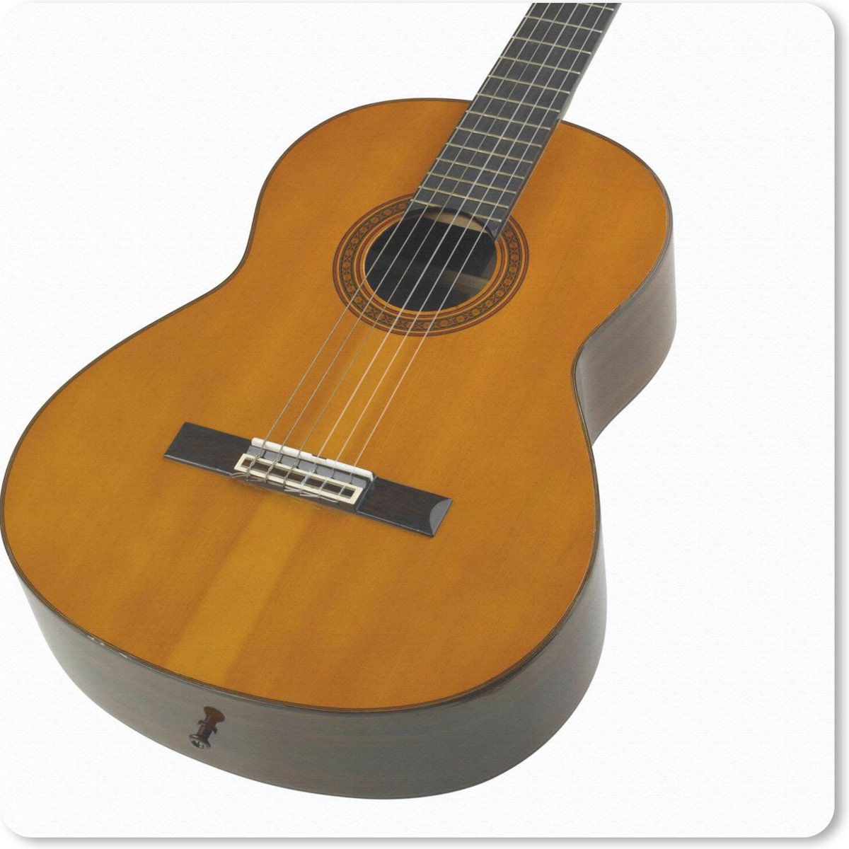 Muismat 30x30 cm - Mousepad Close-up van een akoestische gitaar - Muismatten