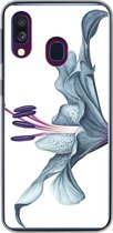 Geschikt voor Samsung Galaxy A40 hoesje - Bloemen - Aquarel - Lelie - Siliconen Telefoonhoesje
