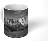 Mok - Alpe di Siusi - Zwart - Wit - Weide - 350 ML - Beker