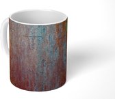 Mok - Plaat met koperen structuur uit een werkplaats - 350 ML - Beker