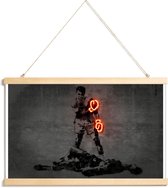 JUNIQE - Posterhanger Neon Ali -20x30 /Grijs