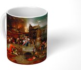 Mok - Temptation of Saint Anthony - schilderij van Jheronimus Bosch - 350 ML - Beker