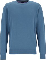 Redmond heren trui katoen - O-hals - jeansblauw -  Maat: XL