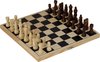 Afbeelding van het spelletje Houten schaakbord opvouwbaar 26 x 26 cm inclusief schaakstukken
