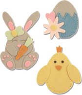 Sizzix Bigz L Snijmal - Bunny chick and egg