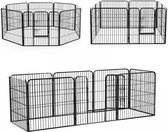 KLD Puppyren 8 panelen van 77 x 80 cm. zwart