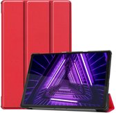 Lenovo Tab M10 HD (2e gen) Bookcase hoesje - Just in Case - Effen Rood - Kunstleer
