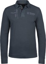 PME Legend Long Sleeve Polo Pique Donkerblauw - maat XXL