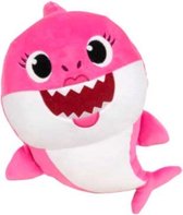 knuffel Baby Shark junior 20 cm polyester roze