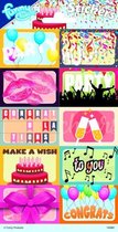 stickers Party junior 20 x 10 cm papier 10 stuks