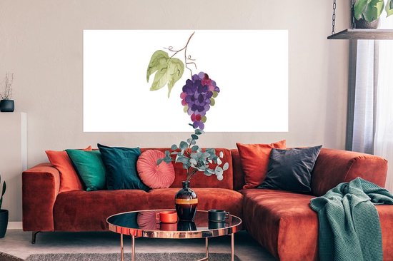 Poster Raisins - Feuilles - Branche - 160x80 cm