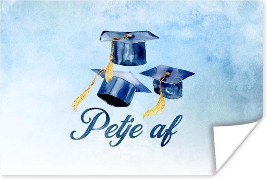 Affiche Chapeau de graduation - Gradué - Citation - 60x40 cm | bol.com
