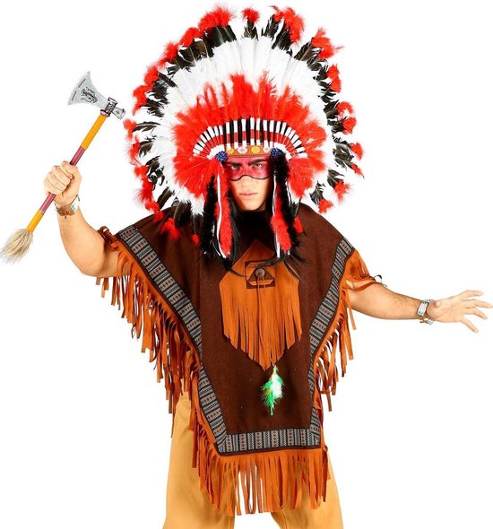 traagheid Maryanne Jones Zuinig Indiaan Kostuum | Poncho Pee Dee Indiaan Man | One Size | Carnaval kostuum  |... | bol.com
