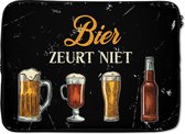 Laptophoes 13 inch - Bier - Spreuken bordjes - Mancave - Laptop sleeve - Binnenmaat 32x22,5 cm - Zwarte achterkant - Cadeau voor man