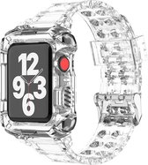 YONO Crystal Rugged Bandje geschikt voor Apple Watch - 42mm - 44mm - 45mm - Transparant